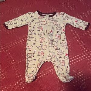 0-3 Months Baby Girl wonder nation Footed One-Piece Romper